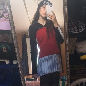 PacSun Skirts - PacSun white and navy striped flowy miniskirt PacSun Skirts - PacSun white and navy striped flowy miniskirt